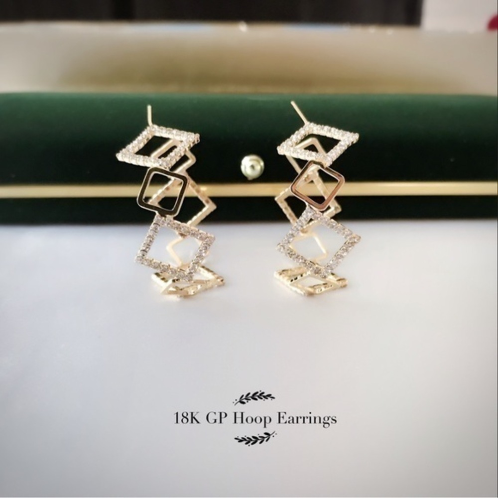 18K GP hoop earrings